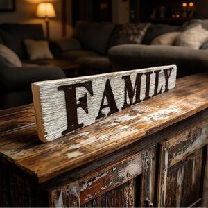 Rustic Family Sign Decor